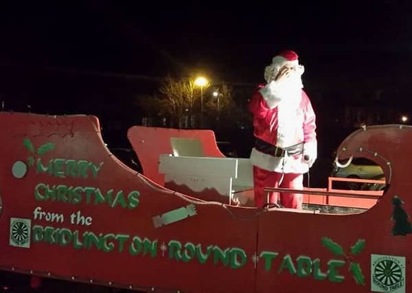 Santa on his sleigh around Bridlington last year