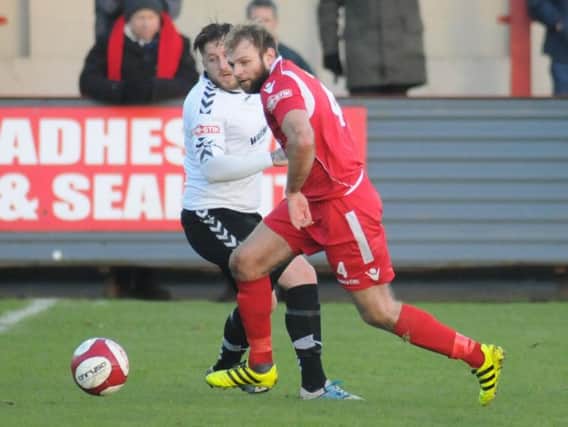 Matty Bloor played his part in Boro's 8-0 win against Mossley