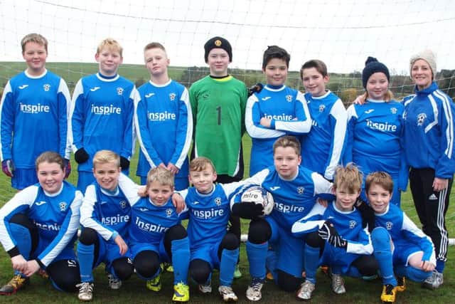 Heslerton Under-12s before their game against Kirkbymoorside. Picture: Steve Lilly.