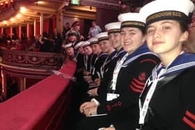 Scarborough Sea Cadets at the Royal British Legions Festival of Remembrance in the Royal Albert Hall.