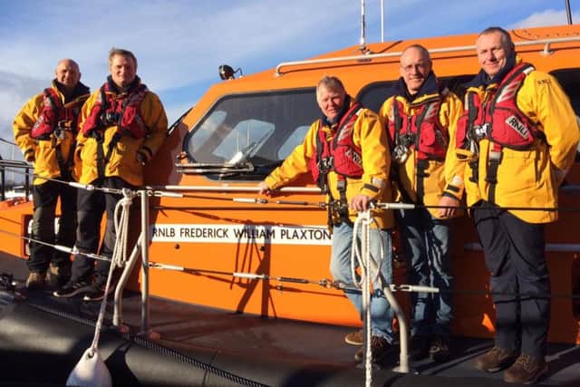 Scarborough crew with the new lifeboat