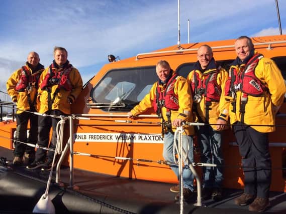 Scarborough crew with the new lifeboat