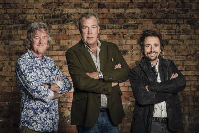 James May, Jeremy Clarkson and Richard Hammond in Amazon Prime's Grand Tour, one of the new 'smart shows' now available on your TV