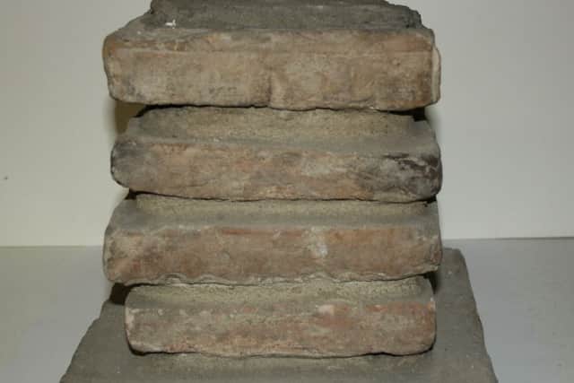 Hypocaust pillar in the Malton Museum collections.