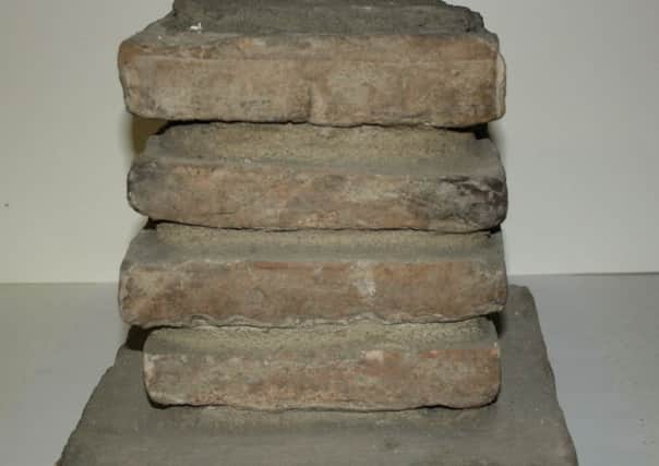 Hypocaust pillar in the Malton Museum collections.