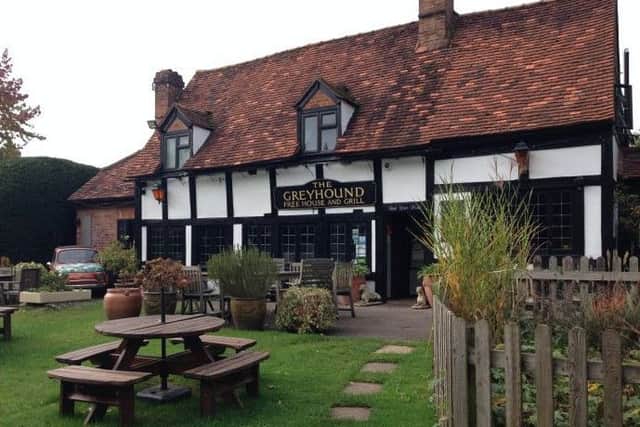 The Greyhound, near Henley, where Howard and Mrs Croft are being treated to dinner with their son, Edward and his wife.