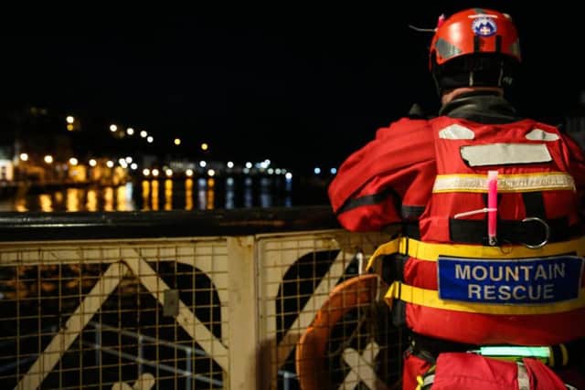 Rescue workers were on standby in Whitby. By Ceri Oakes
