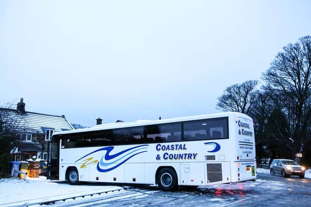 The bus was empty at the time of the incident
