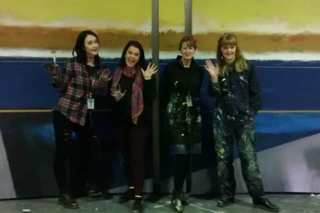 Scarborough School of Arts students on the set of new horror movie End of Term