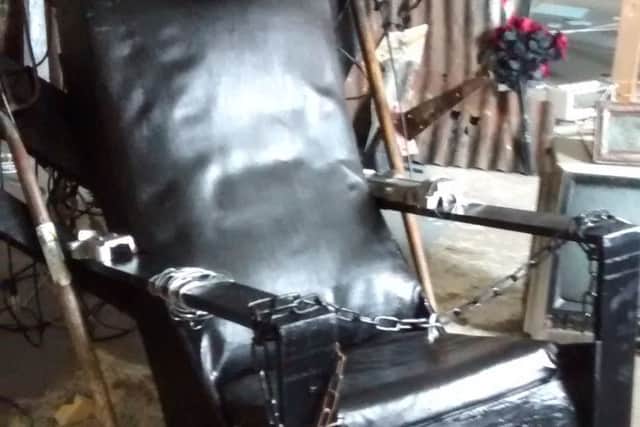 The torture chair created for End of Term.
