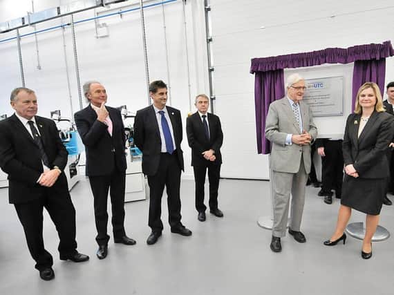 Education Secretary Justine Greening and Lord Kenneth Baker officially opened Scarborough UTC.