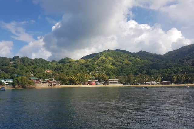 The view from the Island Girl Catamaran Tour.