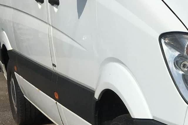 The van he submitted a picture of