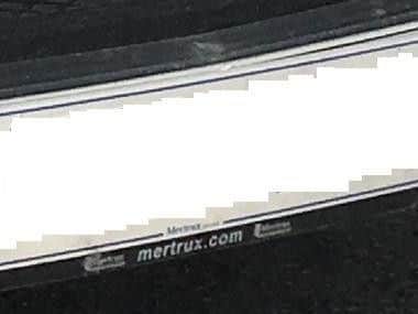 The number plate stuck across with chewing gum