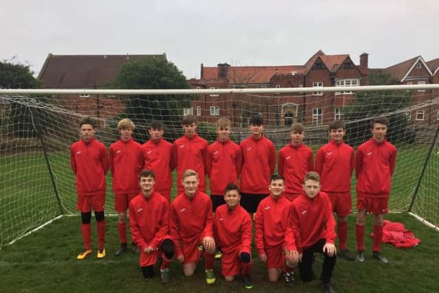 The Scarborough & District U14s football squad