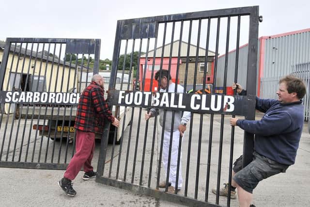 The old club gates have been retained to use at the new stadium.