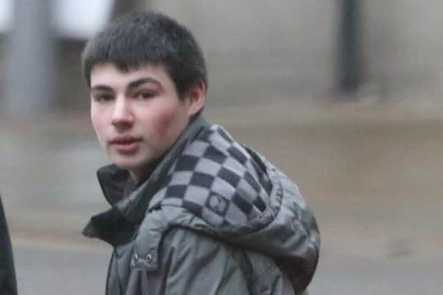 Gareth Hanson was sent to a young offenders' institution for possession of a knife in a public place and a public order offence.