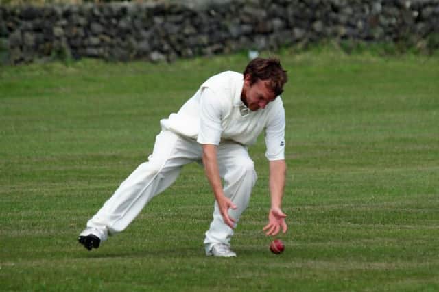 Ravenscar Evening League captain Freddie Barker in fielding action