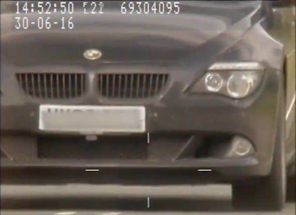 Police capture of the jammed speedcam