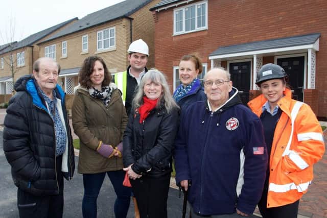 The Eastfield Town Councillors during their visit to the Middle Deepdale development.