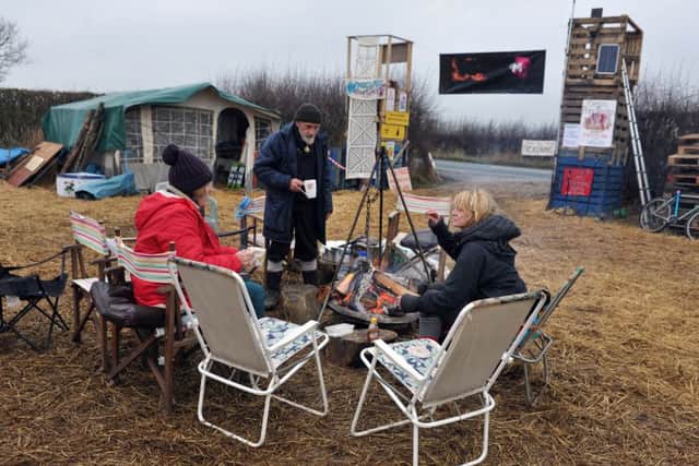 Anti-fracking campsite near Kirby Misperton.
