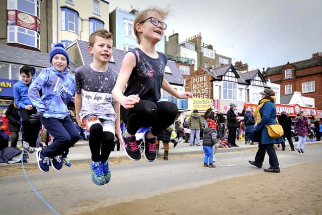 Shrove Tuesday comes to Scarborough . Enjoying the day. pic Richard Ponter 160610d