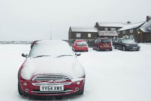 Snow fell across Yorkshire at the weekend.