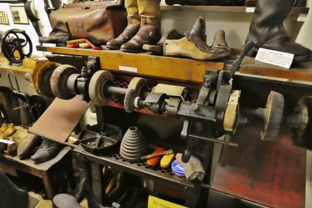 Polishing machine in the cobblers shop at Beck Isle Museum, Pickering.
