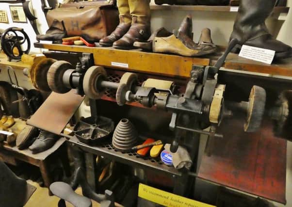 Polishing machine in the cobblers shop at Beck Isle Museum, Pickering.
