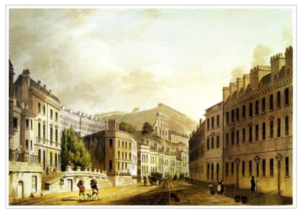 Bath, pictured during the time of Jane Austen who was resident there with her family between 1801 and 1805.