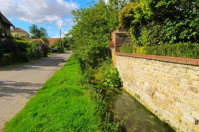 The Gypsey Race flows into the village of Kirby Grindalythe.