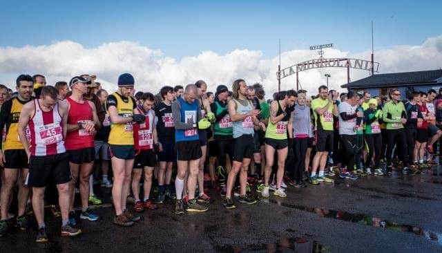 The runners line up for last years fun run.