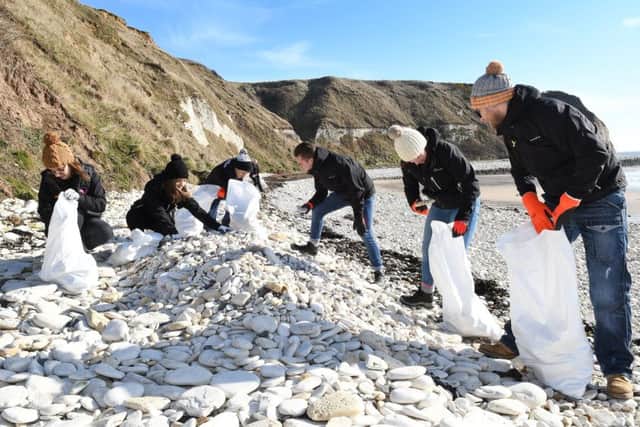 More than two tonnes of pebbles were taken from the beach
