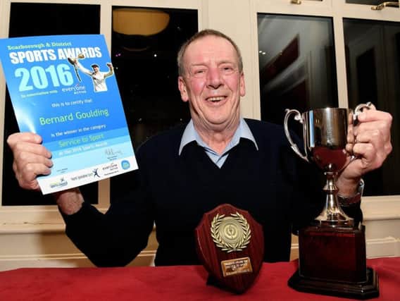 Bernard Goulding claimed the Service to Sport Award for his services to local cricket