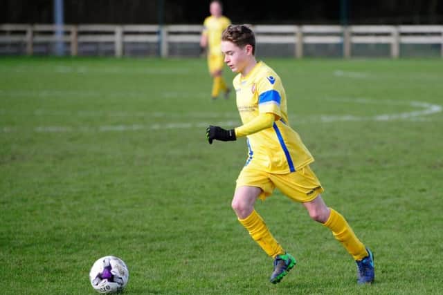Tom Wright fired in a brace for Scarborough Athletic Under-15s in their 3-2 win on the road at Hessle Harriers on Sunday