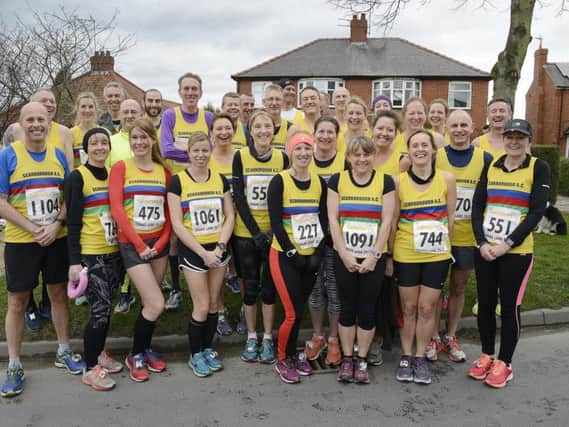 Scarborough AC runners gather at the Snake Lane 10 race