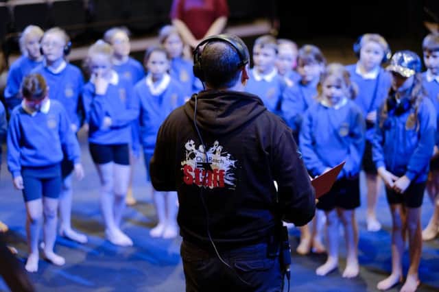 Pupils from Hunmanby School in rehearsal for a show at the Stephen Joseph Theatre