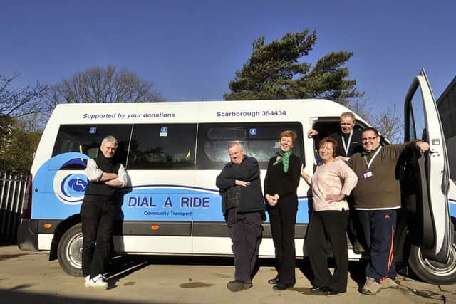 Dial-a-Ride staff Tim Lawson, Frank McAdam, Julie Banks, Amanda Morton, Mick Atkin, Stewart Smallwood.