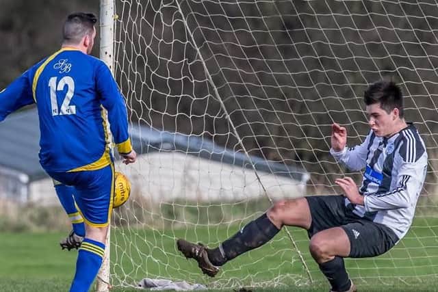 Filey Town, scoring against Sleights last week, travel to Westover Wasps in Division One