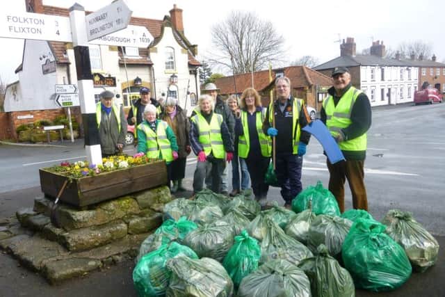Muston residents collected 23 bags of rubbish during their Great British Spring Clean operation