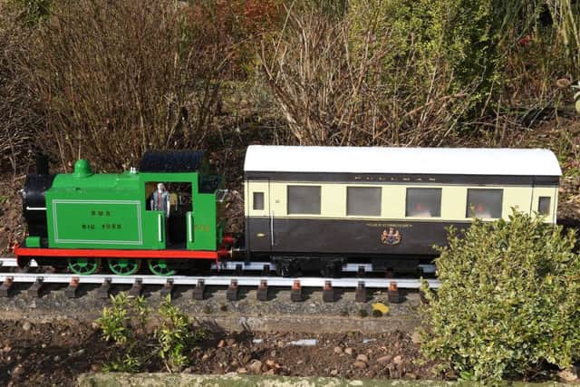 The new train and railway line