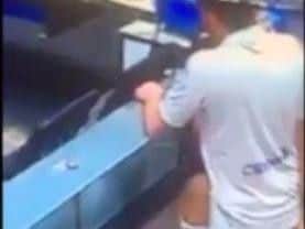 A still from the CCTV footage
