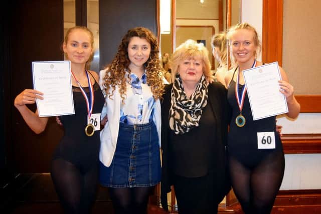 Anne Taylor Academy of Dance - Senior Scholarship Group.From left, Sarah Tindall, Cherie Welburn, Anne Taylor and Olivia Hall.