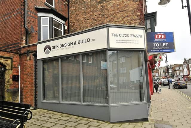 The GHK Design & Build office on Falsgrave Road which has been closed now the company has gone into liquidation.