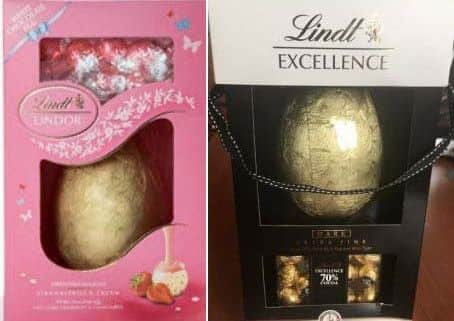The affected eggs.