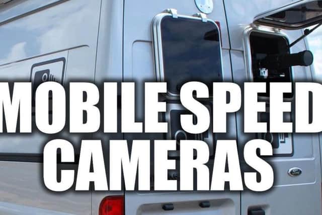 Where are mobile speed cameras this week?