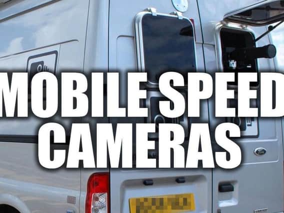Where are mobile speed cameras this week?