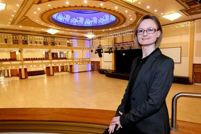 Michelle Hatton in the Spa Royal hall where she will host ballroom dancing afternoons
