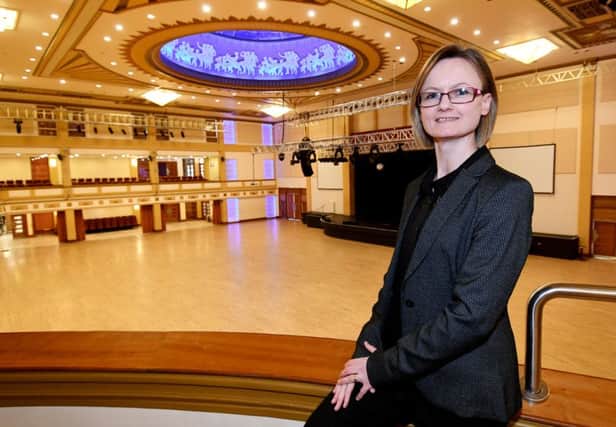 Michelle Hatton in the Spa Royal hall where she will host ballroom dancing afternoons