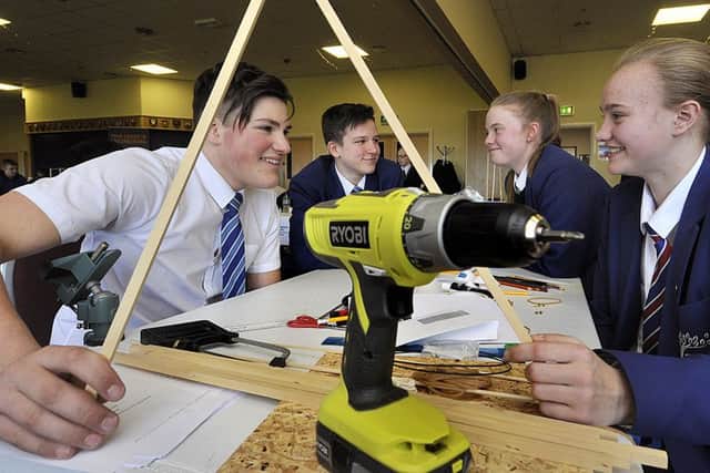Filey Ebor Academy team Ben Colling, Mikey Adams, Olivia Smith Duffin and Megan Simpson (171014d)